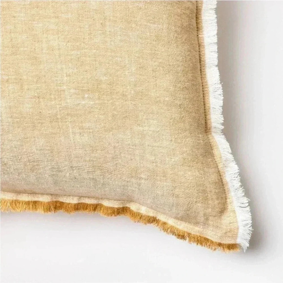 2! NWT Oversized Reversible Linen Square Throw
Pillow Dark Tan - Studio McGee - Picture 3 of 5